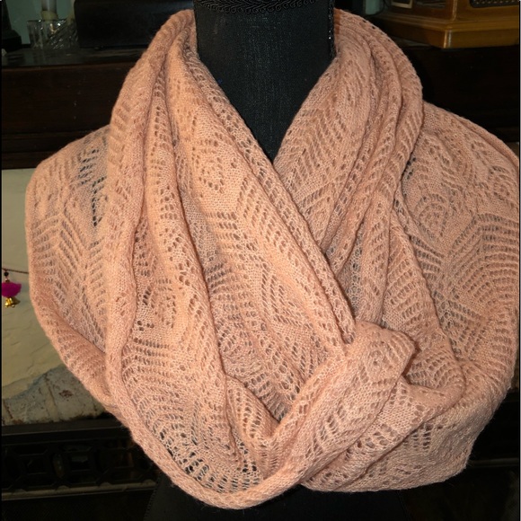 Beautiful Light Pink Infinity Scarf - Picture 4 of 5